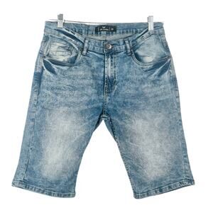 NICK DANGER “Stonewashed” Stretch Jean Shorts Size Mens 36